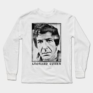 Leonard Cohen // Retro Faded Style Design Long Sleeve T-Shirt